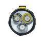 NightSearcher Trio 1000 searchlight three LED emitters close-up showing triple lens array front face | CMT Group UK