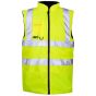Hi-Vis Reversible Fleece Lined Body Warmer - Yellow