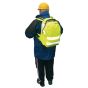 25L Heavy-Duty Hi-Vis Rucksack – Waterproof 600D Polyester – L280 X W210 X H430mm yellow rucksack worn on site | CMT Group