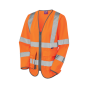 Leo Womens Hi Vis Long Sleeved Superior Waistcoat Orange