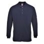 Long Sleeved Polo Shirt Flame Retardant Navy – Large