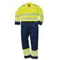 Hi Vis Flame Retardent & Anti-Static Multinorm Coverall Yellow/Navy - Size 4XL 
