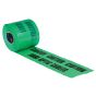 Green underground fibre optic warning tape for trench backfill and cable strike prevention