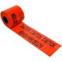 Red underground utility warning tape marking buried sewer pipes in excavation trenches | CMT Group UK