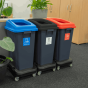 Recycling Bin Kit c/w 7 Stickers & Coloured Lids - Set of 6