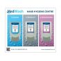 MedWash Hand Hygiene Centre three-dispenser skin safety station front view showing Clean Protect Moisturise layout | CMT Group UK