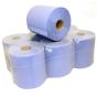 150m Blue Centre-Feed Roll - Pack of 6