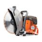 Husqvarna K770 petrol cut-off saw 300mm full view with blade guard and water feed | CMT Group UK