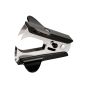 Claw staple remover chrome and black open claw ergonomic grip front three-quarter view | CMT Group UK
