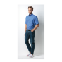 Kustom Kit Premium Short Sleeve Oxford Shirt – Light Blue – Cotton Rich & Easy Iron worn model view | CMT Group