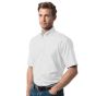 Kustom Kit Premium Short Sleeve Oxford Shirt – White – Cotton Rich & Easy Iron worn model view | CMT Group