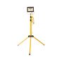 110V LED single head telescopic tripod light yellow stand with LED head extended full view | CMT Group UK