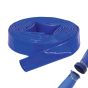 Layflat hose blue roll 2 inch pump discharge with jubilee clips for site dewatering | CMT Group UK