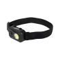 COB LED head torch black compact body with wide angle chip and adjustable headband | CMT Group UK
