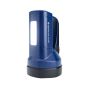 Rechargeable LED searchlight torch blue ABS body front view large reflector lens | CMT Group UK
