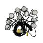 110V LED festoon lighting kit 22m black rubber cable with 10 IP54 LED fittings and Ceeform plug | CMT Group UK