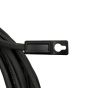 110V LED festoon lighting kit cable hook detail showing fitting mounting loop for site hanging | CMT Group UK
