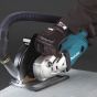 Makita GA9020 110V angle grinder 230mm rear view showing trigger switch and rear handle | CMT Group UK