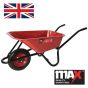 MAXBarrow 100L contractor wheelbarrow with galvanised steel pan - Assembled in the UK | CMT Group