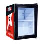 MAX mini drinks fridge 21L side view showing depth and adjustable levelling feet | CMT Group UK