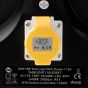 MAX LED task light rear view product label showing IP54 2000lm and socket outlet specifications | CMT Group UK