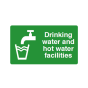 Site Sign - 6mm Correx - 594x841mm - Drinking water and hot water facilities