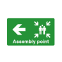 Site Sign - 6mm Correx - 594x841mm - Assembly point (arrow left) 