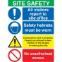 Site Safety Board - 4 Point - Option A - Portrait - PVC