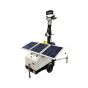 Solar mobile lighting tower with three folding 45W solar panels and 5.5m LED mast on trailer | CMT Group UK