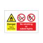 Site Sign - 3mm Correx - 297x420mm A3 - Danger Highly Flammable/No Smoking or Naked Lights