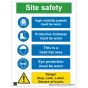 Site Sign - 6mm Correx - 594x841mm - PPE Required / Danger Stop. Look. Listen.