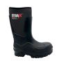 MAX MX20 Neoprene Safety Wellington Boots – PU Lightweight & Antibacterial Treated Lining – S5L SR – Black outer side view | CMT Group