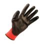MAX MXP grip gloves palm view showing black PU coating covering palm and front of fingers close-up | CMT Group UK