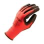 MAX PU palm coated grip gloves red liner showing elasticated knitted cuff detail | CMT Group UK
