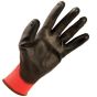 MAX MXP Red/Black PU Palm Coated Precision Gloves palm coating for grip and control - Inner View| CMT Group