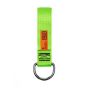 NLG belt loop anchor rear view showing contrast stitching and NLG orange certification label on lime green webbing | CMT Group UK