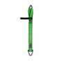 NLG tether choke single arm 20kg green webbing black securing arm V ring front view | CMT Group UK