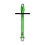 NLG tether choke twin arm 20kg green webbing two black securing arms V ring front view | CMT Group UK