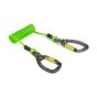 NLG coil tool lanyard showing dual 360° Rotobiner connectors and aircraft cable core green coil on white background | CMT Group UK