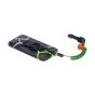 Metal-free mini coil lanyard in use tethering smartphone at height via phone holster and clicklock micro loop | CMT Group UK