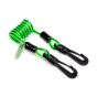 NLG short coil tool lanyard non conductive vertical view showing dual plastic rotating connectors on white background | CMT Group UK