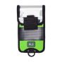 NLG phone case back view black lime green mesh panel velcro strap and plastic D-ring attachment | CMT Group UK