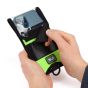Protective smartphone case in use with bungee lanyard and wrist strap showing complete tethering system | CMT Group UK
