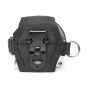 Tape measure tether rear view showing metal belt clip accessible and D-ring anchor webbing | CMT Group UK