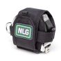 NLG tape measure tether fitted to tape measure side view D-ring anchor orange webbing NLG badge | CMT Group UK