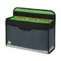 NLG MEWP Bag side angle open view showing 6 D-ring anchor points and green Mega Mesh lining | CMT Group UK