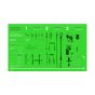 Tool tethering training board with mounted tether points lanyards and anchors front view | CMT Group UK