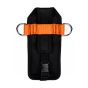 NLG tool holster rear view showing orange D-ring webbing and Quick Connect buckle for belt harness | CMT Group UK
