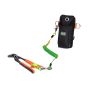 Extended coil tool lanyard in use connecting pliers to NLG tool holster showing 2 metre working reach setup | CMT Group UK