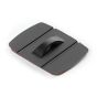 NLG mini adhesive D ring black 30mm x 20mm angled view showing D-ring loop and 3M VHB adhesive backing | CMT Group UK